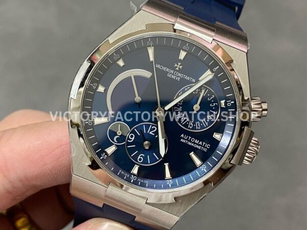 TWA Factory Vacheron Constantin Overseas Dual Time 47450-000A-9039 42mm Steel Rubber Strap Bl (5) TWA Factory Vacheron Constantin Overseas Dual Time 47450/000A-9039 42mm Steel Rubber Strap Blue Dial