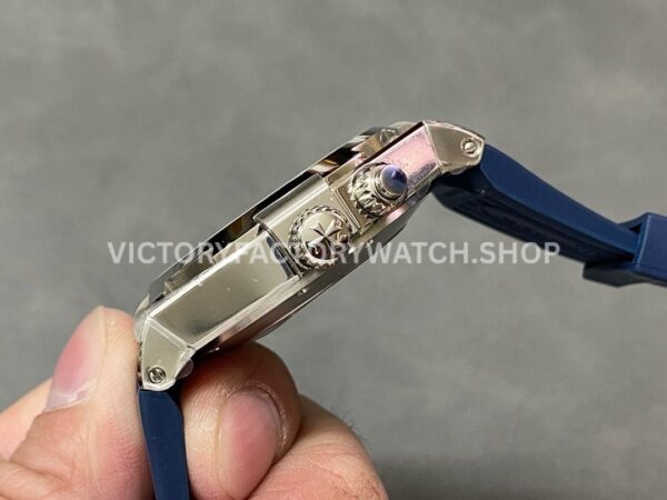 TWA Factory Vacheron Constantin Overseas Dual Time 47450-000A-9039 42mm Steel Rubber Strap Bl (6) TWA Factory Vacheron Constantin Overseas Dual Time 47450/000A-9039 42mm Steel Rubber Strap Blue Dial