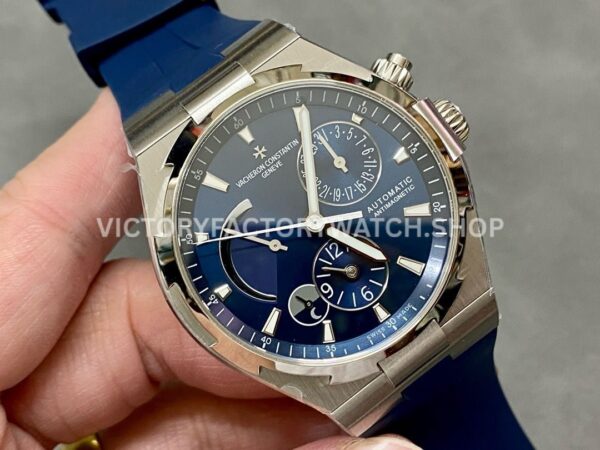 TWA Factory Vacheron Constantin Overseas Dual Time 47450-000A-9039 42mm Steel Rubber Strap Blue (1) TWA Factory Vacheron Constantin Overseas Dual Time 47450/000A-9039 42mm Steel Rubber Strap Blue Dial