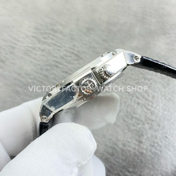 TWA Factory Vacheron Constantin Overseas Dual Time 47450 42mm Leather Strap White Dial (3) TWA Factory Vacheron Constantin Overseas Dual Time 47450 42mm Leather Strap White Dial