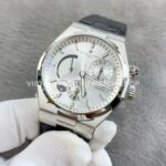 TWA Factory Vacheron Constantin Overseas Dual Time 47450 42mm Leather Strap White Dial (4) TWA Factory Vacheron Constantin Overseas Dual Time 47450 42mm Leather Strap White Dial