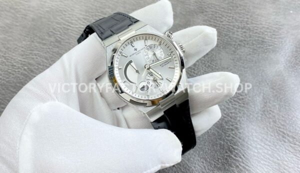 TWA Factory Vacheron Constantin Overseas Dual Time 47450 42mm Leather Strap White Dial (6) TWA Factory Vacheron Constantin Overseas Dual Time 47450 42mm Leather Strap White Dial