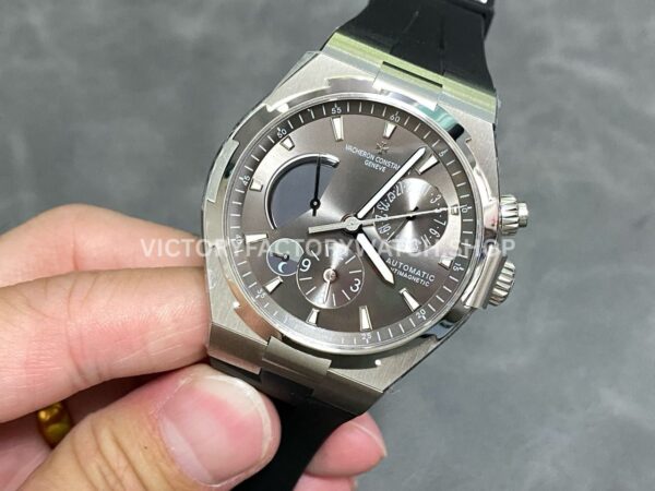 TWA Factory Vacheron Constantin Overseas Dual Time 47450/000W-9511 42mm Rubber Strap Grey Dial
