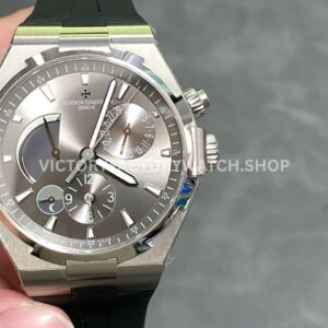 TWA Factory Vacheron Constantin Overseas Dual Time 47450000W-9511 42mm Rubber Strap Grey Dial (2) TWA Factory Vacheron Constantin Overseas Dual Time 47450 000W 9511 42mm rubber strap grey dial replica watch