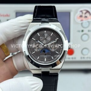 TW Factory Vacheron Constantin Overseas Perpetual Calendar 4300V 120G B102 41.5mm leather strap grey dial replica watch