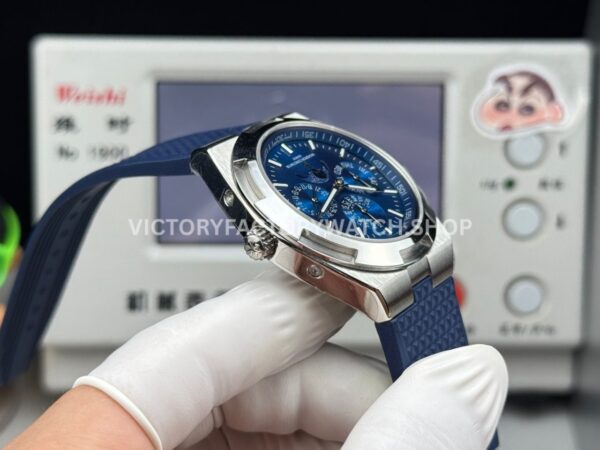 TW Factory Vacheron Constantin Overseas Perpetual Calendar 4300V/220G-B945 41.5mm White Gold Rubber Strap Blue Dial