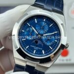 TW Factory Vacheron Constantin Overseas Perpetual Calendar 4300V/220G-B945 41.5mm White Gold Leather Strap Blue Dial