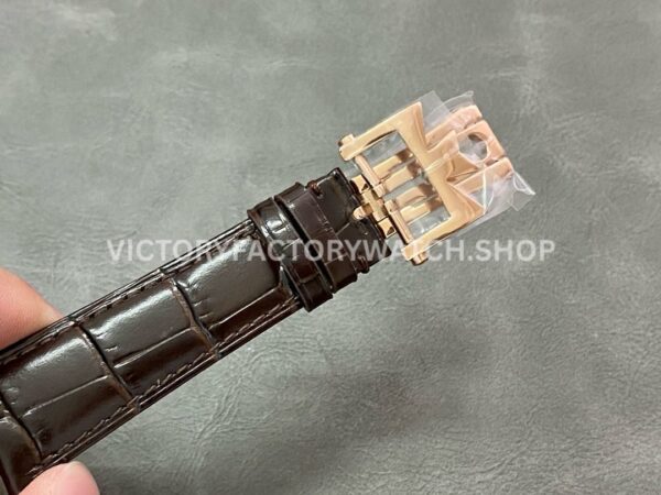 TWS Factory Vacheron Constantin Retrograde Calendar 4010U/000R-B329 42.5mm Rose Gold Leather Strap White Dial