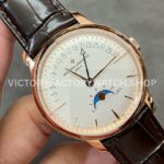 TWS Factory Vacheron Constantin Retrograde Calendar 4010U/000R-B329 42.5mm Rose Gold Leather Strap White Dial