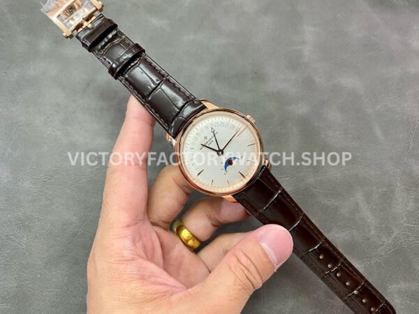 TWS Factory Vacheron Constantin Retrograde Calendar 4010U/000R-B329 42.5mm Rose Gold Leather Strap White Dial