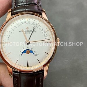 TWS Factory Vacheron Constantin Retrograde Calendar 4010U 000R B329 42.5mm rose gold leather strap white dial replica watch