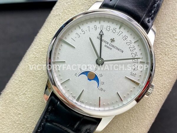 TWS Factory Vacheron Constantin Retrograde Calendar 4010U/000G-B330 42.5mm Steel Leather Strap White Dial