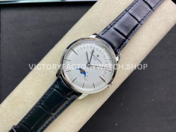 TWS Factory Vacheron Constantin Retrograde Calendar 4010U/000G-B330 42.5mm Steel Leather Strap White Dial