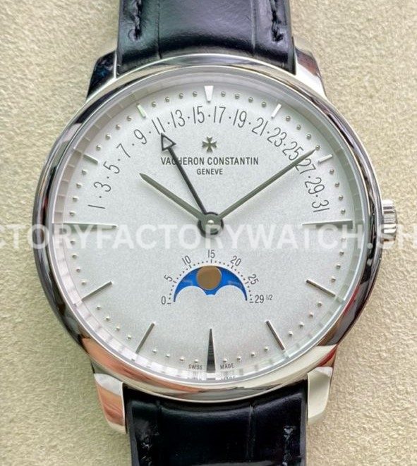 TWS Factory Vacheron Constantin Retrograde Calendar 4010U 000G B330 42.5mm steel leather strap white dial replica watch
