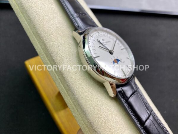 TWS Factory Vacheron Constantin Retrograde Calendar 4010U/000G-B330 42.5mm Steel Leather Strap White Dial