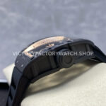 UOK Factory Richard Mille RM 055 42.7mm Carbon Fiber Black Rubber Strap Rose Gold Edge Skeletonized Dial