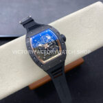 UOK Factory Richard Mille RM 055 42.7mm Carbon Fiber Black Rubber Strap Rose Gold Edge Skeletonized Dial