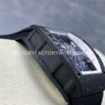 UOK Factory Richard Mille RM055 42.7mm Carbon Fiber Black Rubber Strap White Edge Skeletonized Dial UOK Factory Richard Mille RM 055 42.7mm Carbon Fiber Black Rubber Strap White Edge Skeletonized Dial