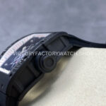 UOK Factory Richard Mille RM055 42.7mm Carbon Fiber Black Rubber Strap White Edge Skeletonized Dial (7) UOK Factory Richard Mille RM 055 42.7mm Carbon Fiber Black Rubber Strap White Edge Skeletonized Dial
