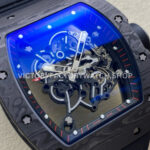 UOK Factory Richard Mille RM055 42.7mm Carbon Fiber Titanium Black Rubber Strap Black Edge UOK Factory Richard Mille RM 055 42.7mm Carbon Fiber Titanium Black Rubber Strap Black Edge Skeletonized Dial