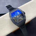 UOK Factory Richard Mille RM055 42.7mm Carbon Fiber Titanium Black Rubber Strap Black Edge (8) UOK Factory Richard Mille RM 055 42.7mm Carbon Fiber Titanium Black Rubber Strap Black Edge Skeletonized Dial