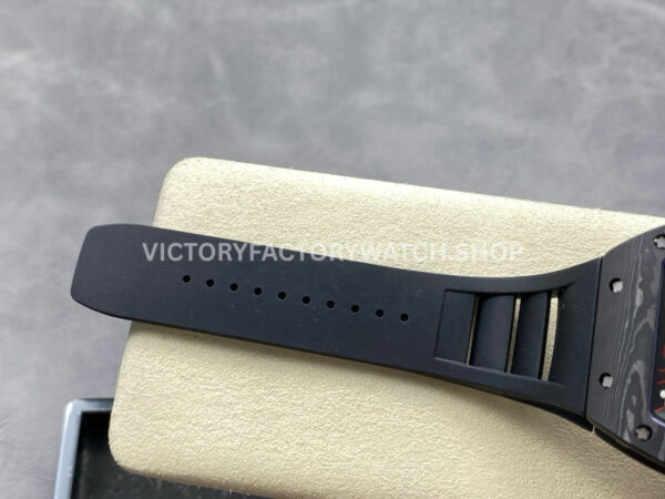UOK Factory Richard Mille RM055 42.7mm Carbon Fiber Titanium Black Rubber Strap Black Edge (9) UOK Factory Richard Mille RM 055 42.7mm Carbon Fiber Titanium Black Rubber Strap Black Edge Skeletonized Dial