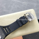 UOK Factory Richard Mille RM055 42.7mm Carbon Fiber Titanium Black Rubber Strap White Edge (5) UOK Factory Richard Mille RM 055 42.7mm Carbon Fiber Titanium Black Rubber Strap White Edge Skeletonized Dial