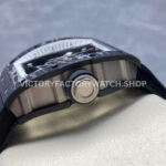 UOK Factory Richard Mille RM055 42.7mm Carbon Fiber Titanium Black Rubber Strap White Edge Sk (1) UOK Factory Richard Mille RM 055 42.7mm Carbon Fiber Titanium Black Rubber Strap White Edge Skeletonized Dial