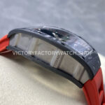 UOK Factory Richard Mille RM055 42.7mm Carbon Fiber Titanium Red Rubber Strap Black Edge Skel (6) UOK Factory Richard Mille RM 055 42.7mm Carbon Fiber Titanium Red Rubber Strap Black Edge Skeletonized Dial