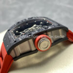 UOK Factory Richard Mille RM055 42.7mm Carbon Fiber Titanium Red Rubber Strap Black Edge Skel (7) UOK Factory Richard Mille RM 055 42.7mm Carbon Fiber Titanium Red Rubber Strap Black Edge Skeletonized Dial