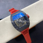 UOK Factory Richard Mille RM055 42.7mm Carbon Fiber Titanium Red Rubber Strap Black Edge Skel (9) UOK Factory Richard Mille RM 055 42.7mm Carbon Fiber Titanium Red Rubber Strap Black Edge Skeletonized Dial