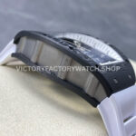 UOK Factory Richard Mille RM 055 42.7mm Carbon Fiber Titanium White Rubber Strap White Edge Skeletonized Dial