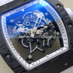 UOK Factory Richard Mille RM 055 42.7mm Carbon Fiber Titanium White Rubber Strap White Edge Skeletonized Dial