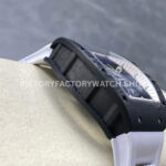 UOK Factory Richard Mille RM 055 42.7mm Carbon Fiber White Rubber Strap White Edge Skeletonized Dial