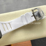 UOK Factory Richard Mille RM 055 42.7mm Carbon Fiber White Rubber Strap White Edge Skeletonized Dial