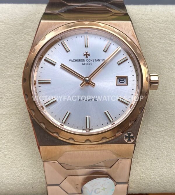 VC+ Factory Vacheron Constantin Historiques 222 Rose Gold Silver Dial (2) VC+ Factory Vacheron Constantin Historiques 222 37mm full rose gold silver dial replica watch