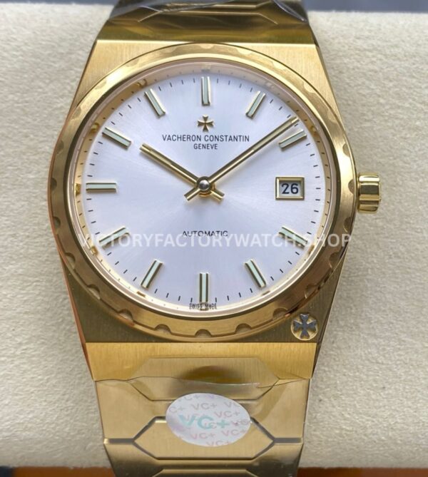 VC+ Factory Vacheron Constantin Historiques 222 Yellow Gold Silver Dial (2) VC+ Factory Vacheron Constantin Historiques 222 37mm full yellow gold silver dial replica watch