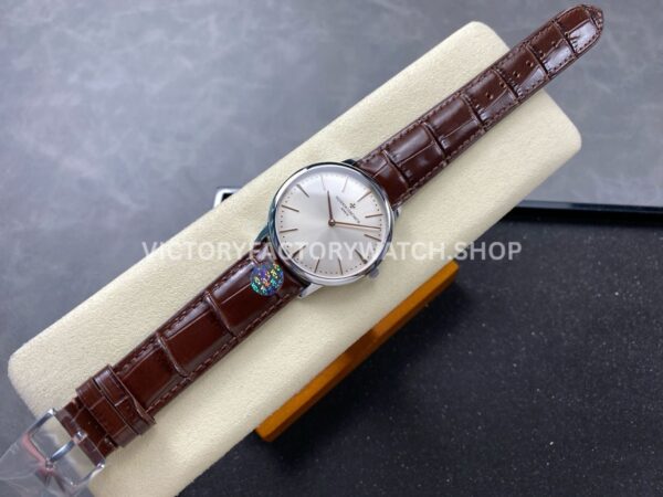 VC+ Factory Vacheron Constantin Patrimony 81180000G-9117 40mm Brown Leather Strap White Gold White Dial (6) VC+ Factory Vacheron Constantin Patrimony 81180/000G-9117 40mm White Gold Brown Leather Strap White Dial