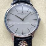 VC+ Factory Vacheron Constantin Patrimony 81180000P-9220 Limited Edition 40mm Platinum Black L (10) VC+ Factory Vacheron Constantin Patrimony 81180 000P 9220 limited edition 40mm platinum black leather strap platinum silver dial replica watch