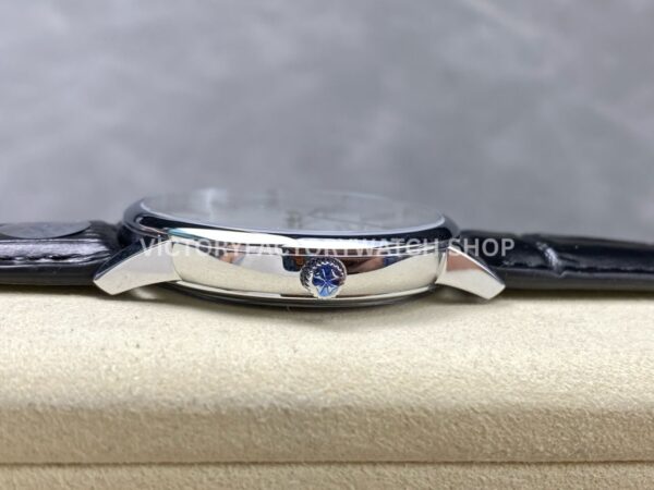 VC+ Factory Vacheron Constantin Patrimony 81180000P-9220 Limited Edition 40mm Platinum Black L (3) VC+ Factory Vacheron Constantin Patrimony 81180/000P-9220 Limited Edition 40mm Platinum Black Leather Strap Platinum Silver Dial