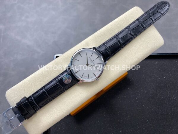 VC+ Factory Vacheron Constantin Patrimony 81180000P-9220 Limited Edition 40mm Platinum Black L (8) VC+ Factory Vacheron Constantin Patrimony 81180/000P-9220 Limited Edition 40mm Platinum Black Leather Strap Platinum Silver Dial