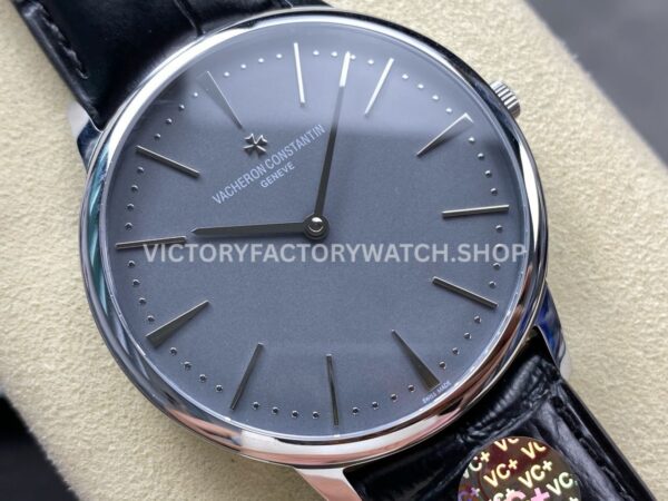 VC+ Factory Vacheron Constantin Patrimony 81180000P-9539 40mm Platinum Black Leather Strap Grey Dial (3) VC+ Factory Vacheron Constantin Patrimony 81180/000P-9539 40mm Platinum Black Leather Strap Grey Dial