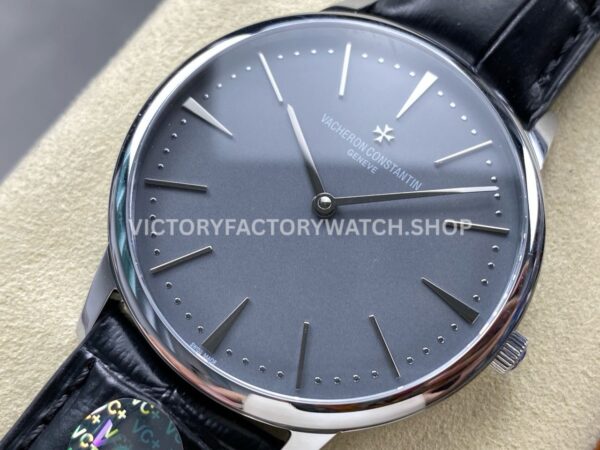 VC+ Factory Vacheron Constantin Patrimony 81180000P-9539 40mm Platinum Black Leather Strap Grey Dial (7) VC+ Factory Vacheron Constantin Patrimony 81180/000P-9539 40mm Platinum Black Leather Strap Grey Dial