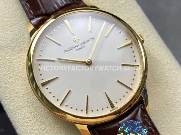 VC+ Factory Vacheron Constantin Patrimony 81180000R-9159 40mm Rose Gold Leather Strap White Dial (9) VC+ Factory Vacheron Constantin Patrimony 81180/000R-9159 40mm Rose Gold Leather Strap White Dial