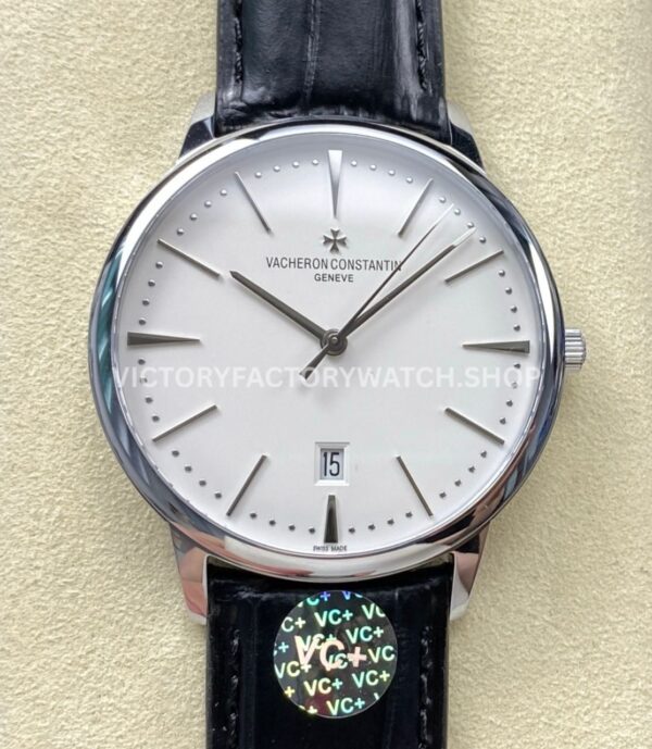 VC+ Factory Vacheron Constantin Patrimony 85180000G-9230 40mm Leather Strap White Gold White Dial (11) VC+ Factory Vacheron Constantin Patrimony 85180 000G 9230 40mm leather strap white gold white dial replica watch