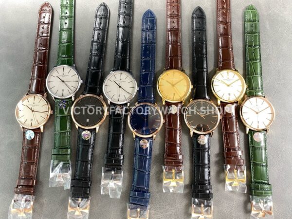 VC+ Factory Vacheron Constantin Patrimony 85180/000G-H035 40mm Leather Strap White Gold Silver Dial