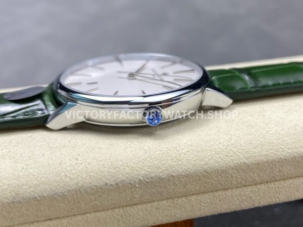 VC+ Factory Vacheron Constantin Patrimony 85180/000G-H035 40mm Leather Strap White Gold Silver Dial