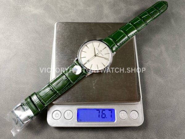 VC+ Factory Vacheron Constantin Patrimony 85180/000G-H035 40mm Leather Strap White Gold Silver Dial