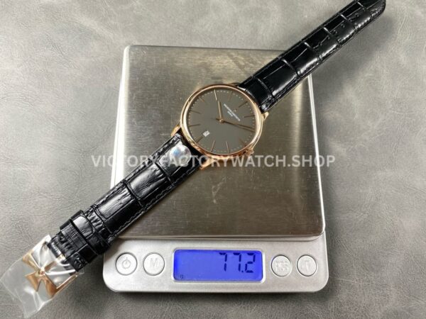 VC+ Factory Vacheron Constantin Patrimony 85180000R-9166 40mm Rose Gold Leather Strap Grey Dial (8) VC+ Factory Vacheron Constantin Patrimony 85180/000R-9166 40mm Rose Gold Leather Strap Grey Dial