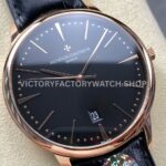 VC+ Factory Vacheron Constantin Patrimony 85180000R-9232 40mm Rose Gold Leather Strap Black Dial (10) VC+ Factory Vacheron Constantin Patrimony 85180/000R-9232 40mm Rose Gold Leather Strap Black Dial